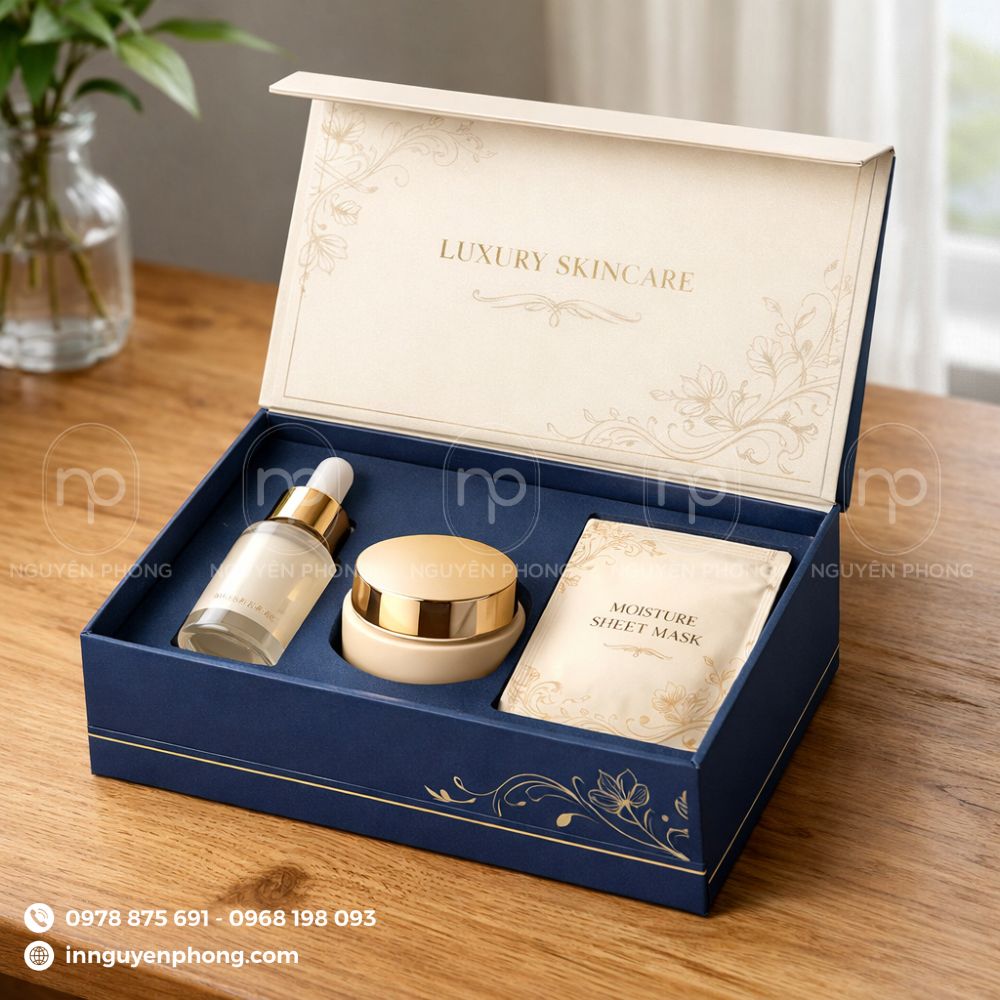 Hộp cứng nam châm đựng mỹ phảm

